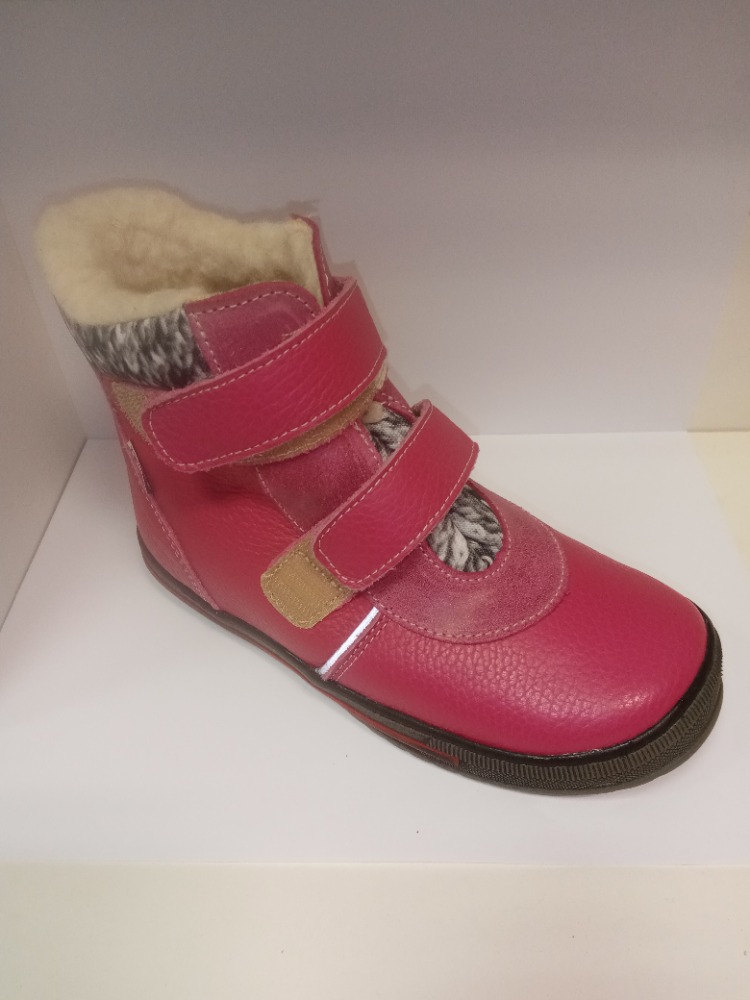 Dětská zimní obuv dívčí  Pegres 1702 červená
