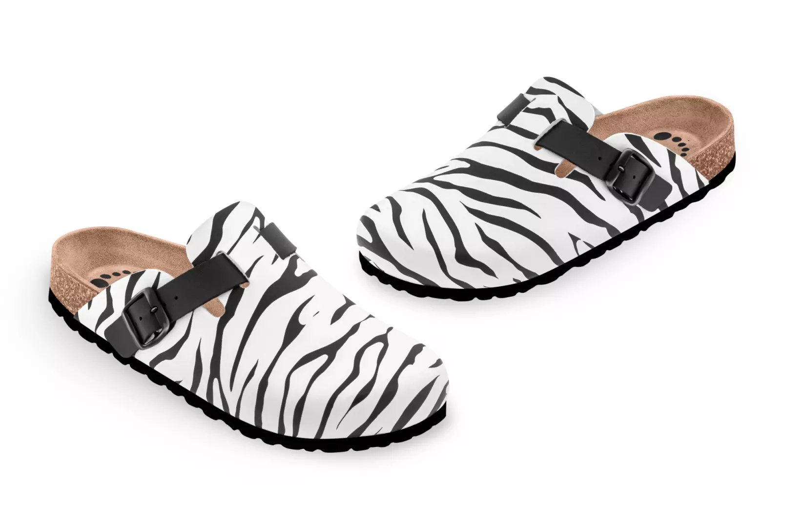 Pantofle FORcare 102066 barva bílá - zebra