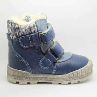 Dětská zimní obuv Pegres - suchý zip 1702 modrá