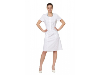 Dámské zdravotnické šaty D24 Irea bílé